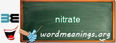 WordMeaning blackboard for nitrate